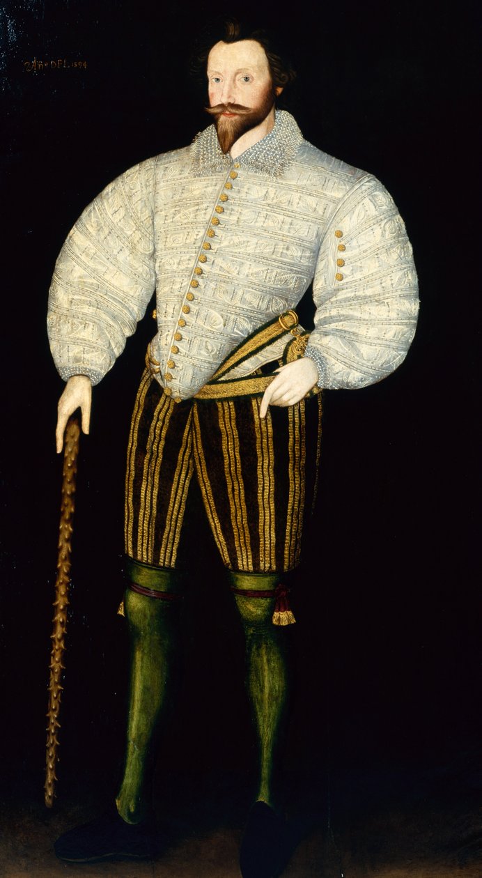 Porträtt av Sir Francis Drake av William (follower of) Larkin