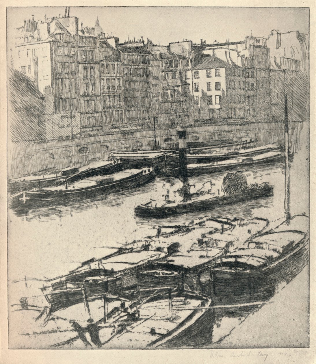 Grands Augustins kaj, 1915 av William A Levy