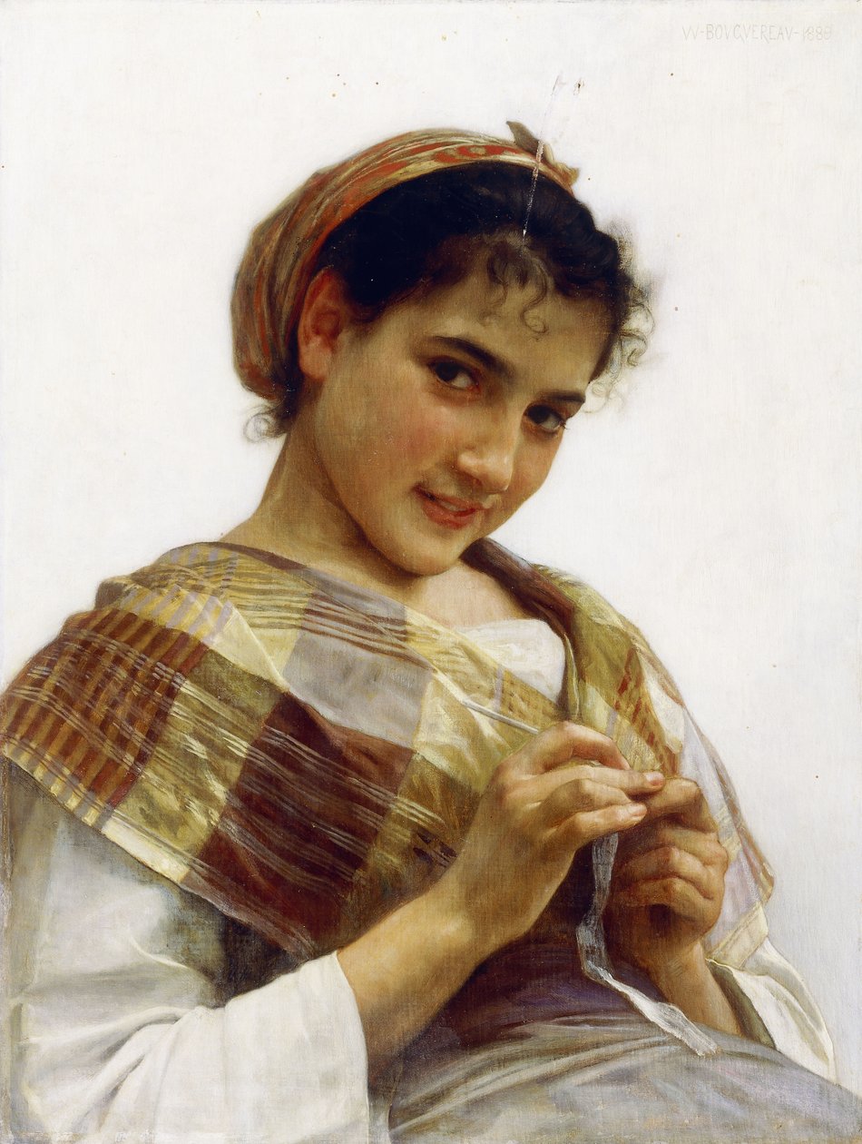 En bretonsk flicka, 1889 av William Adolphe Bouguereau