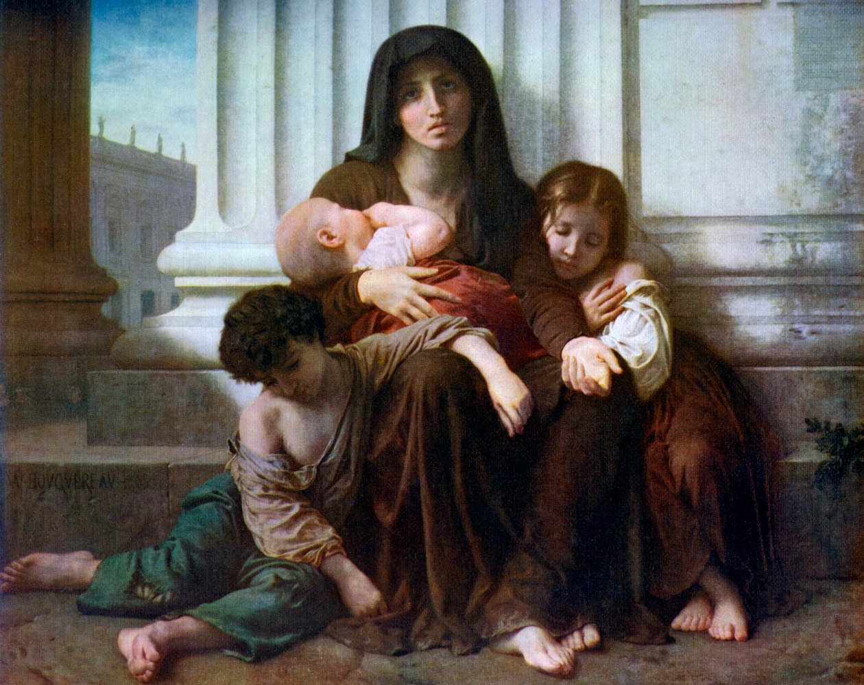 Välgörenhet eller den fattiga familjen, 1865, 1912. av William Adolphe Bouguereau