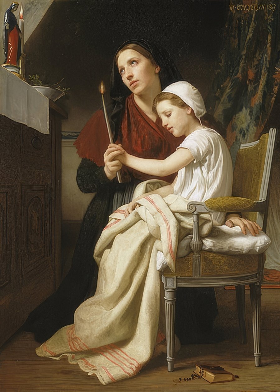 Tacksägelseoffret. 1867 av William Adolphe Bouguereau