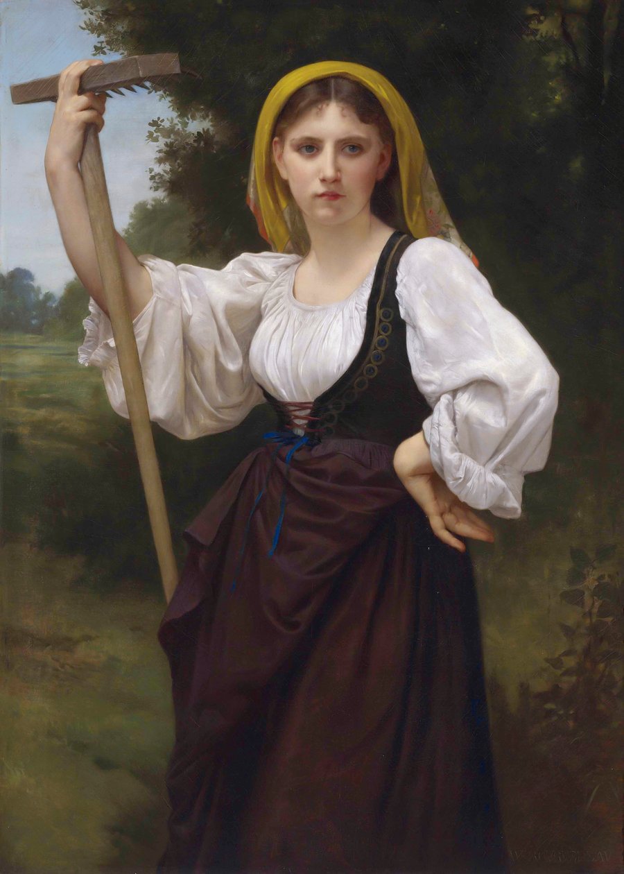 Franska:  La Faneuse av William Adolphe Bouguereau