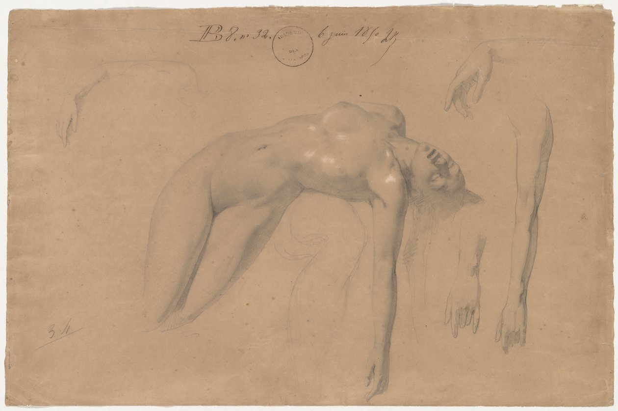 Liggande Kvinna Naken av William Adolphe Bouguereau