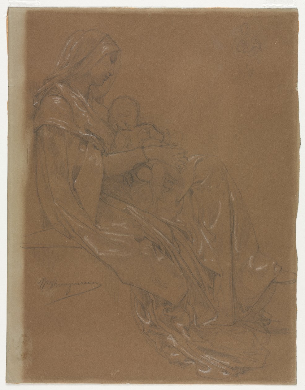 Jungfrun och barnet av William Adolphe Bouguereau