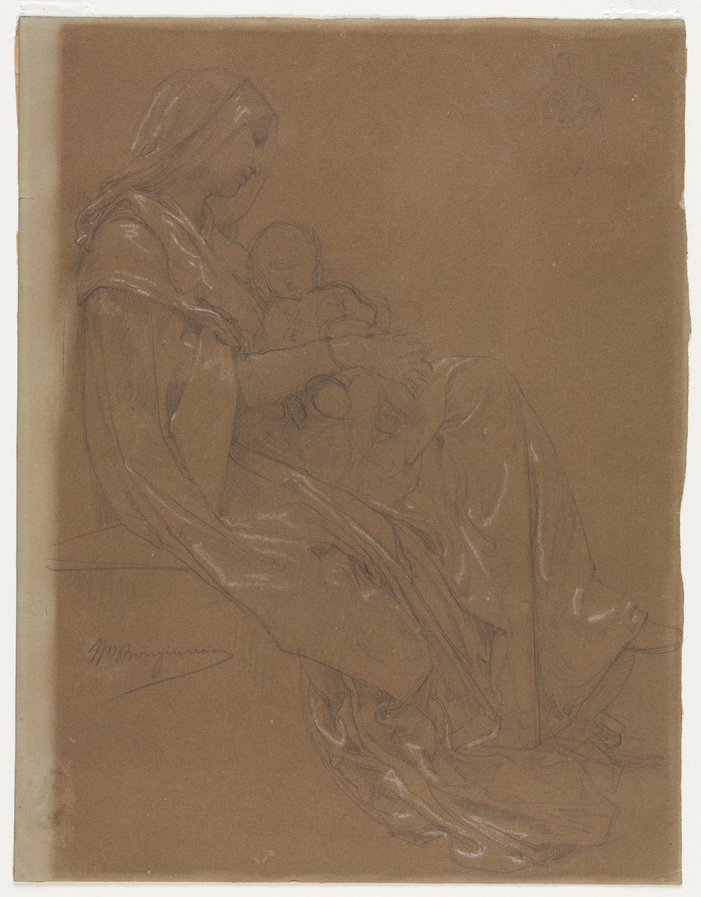 Jungfrun och barnet, andra hälften av 1800-talet. av William Adolphe Bouguereau