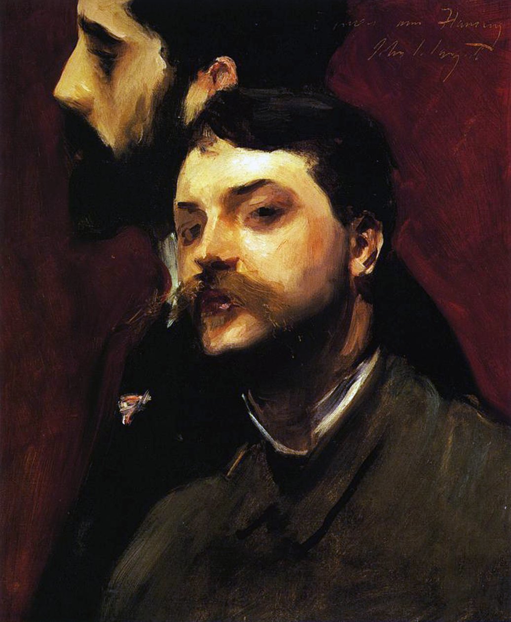 Målarna François Flameng och Paul Helleu, c.1880 av William Adolphe Bouguereau