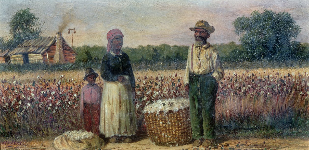 Bomullsplockare i den amerikanska södern (kartong) (för par se 67736) av William Aiken Walker