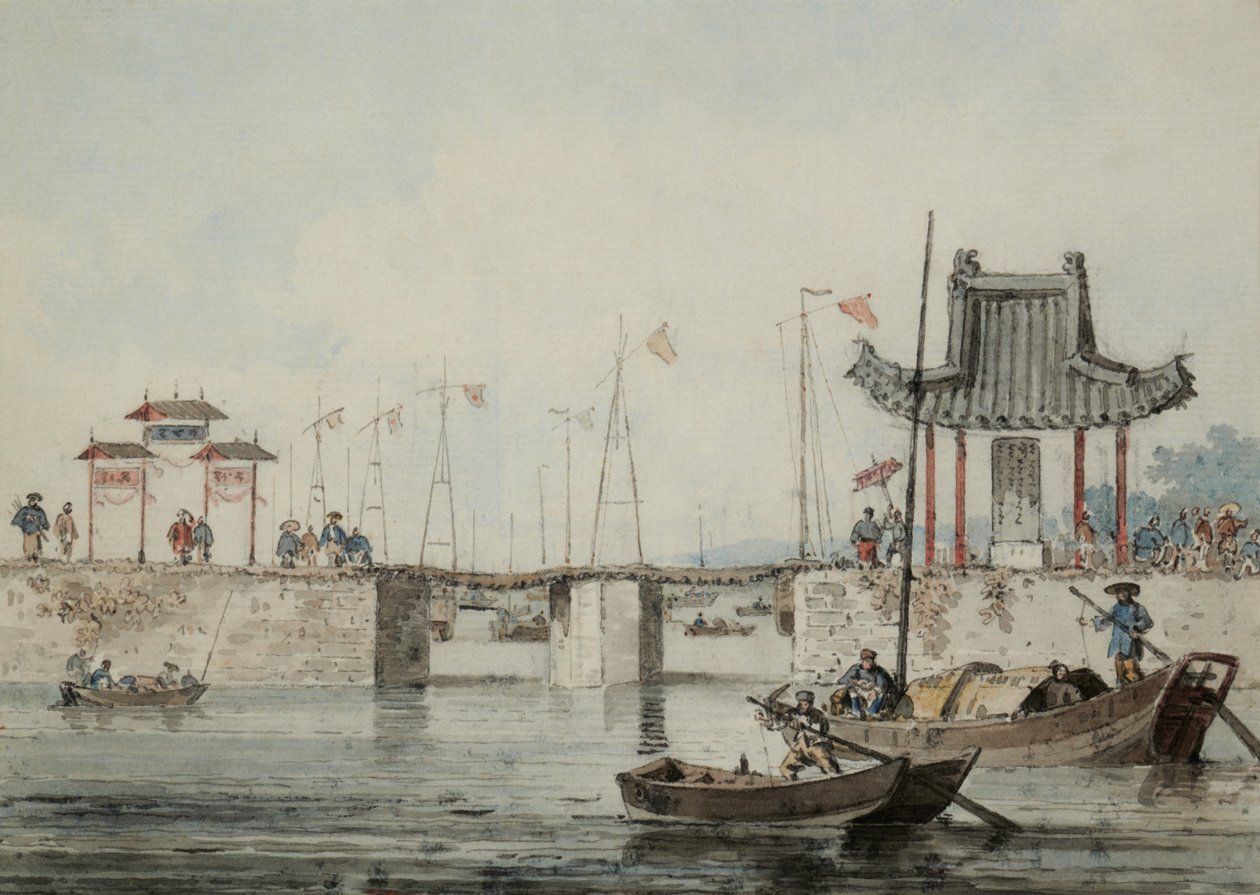 Kinesisk hamn scen av William Alexander