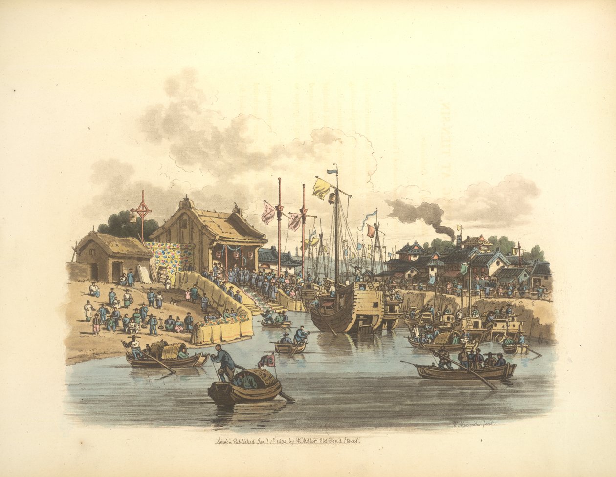 kinesiska segelfartyg av William Alexander