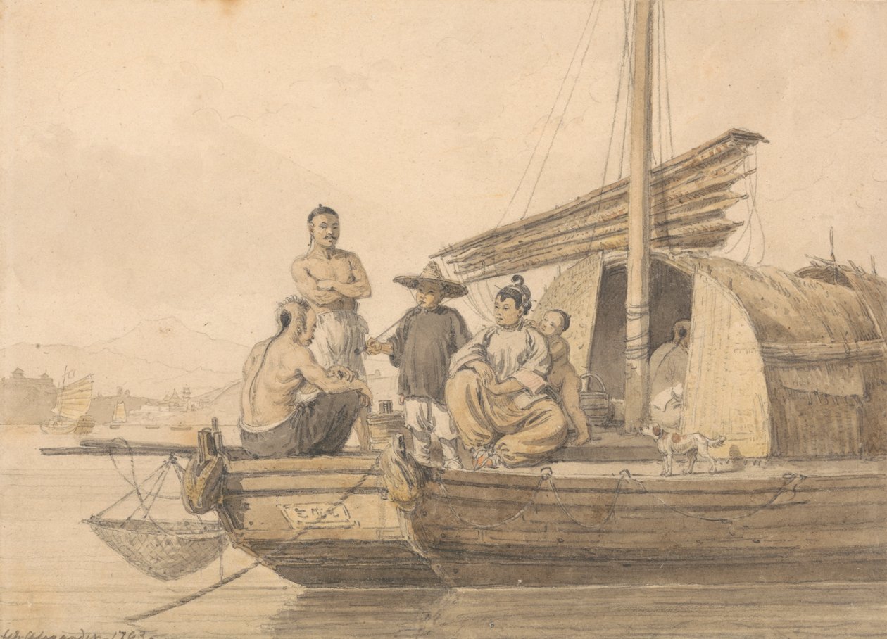Fiskare på ett skräp av William Alexander