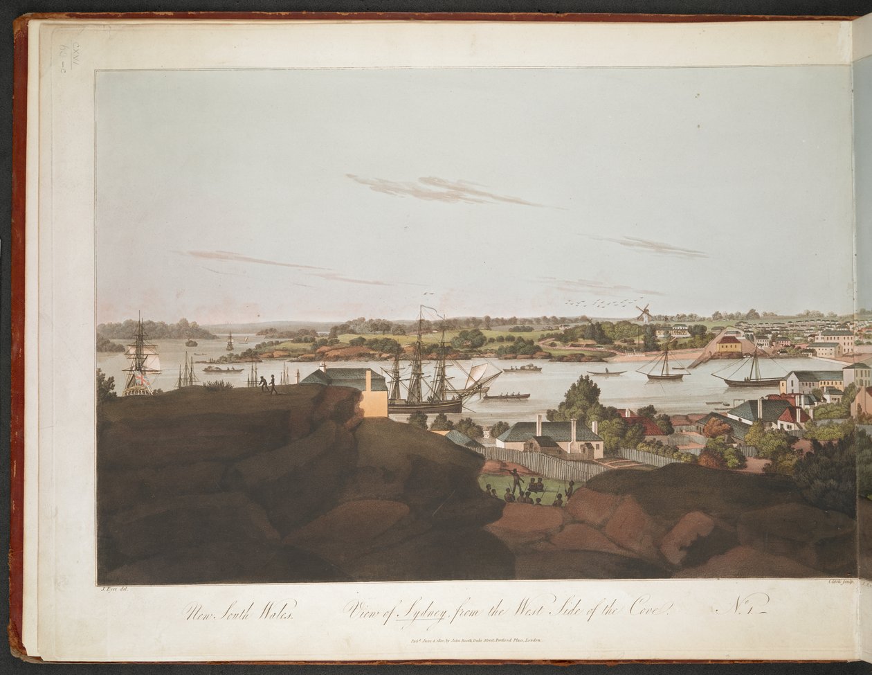 Utsikt från Sydney över den västra sidan av viken. av William Alexander