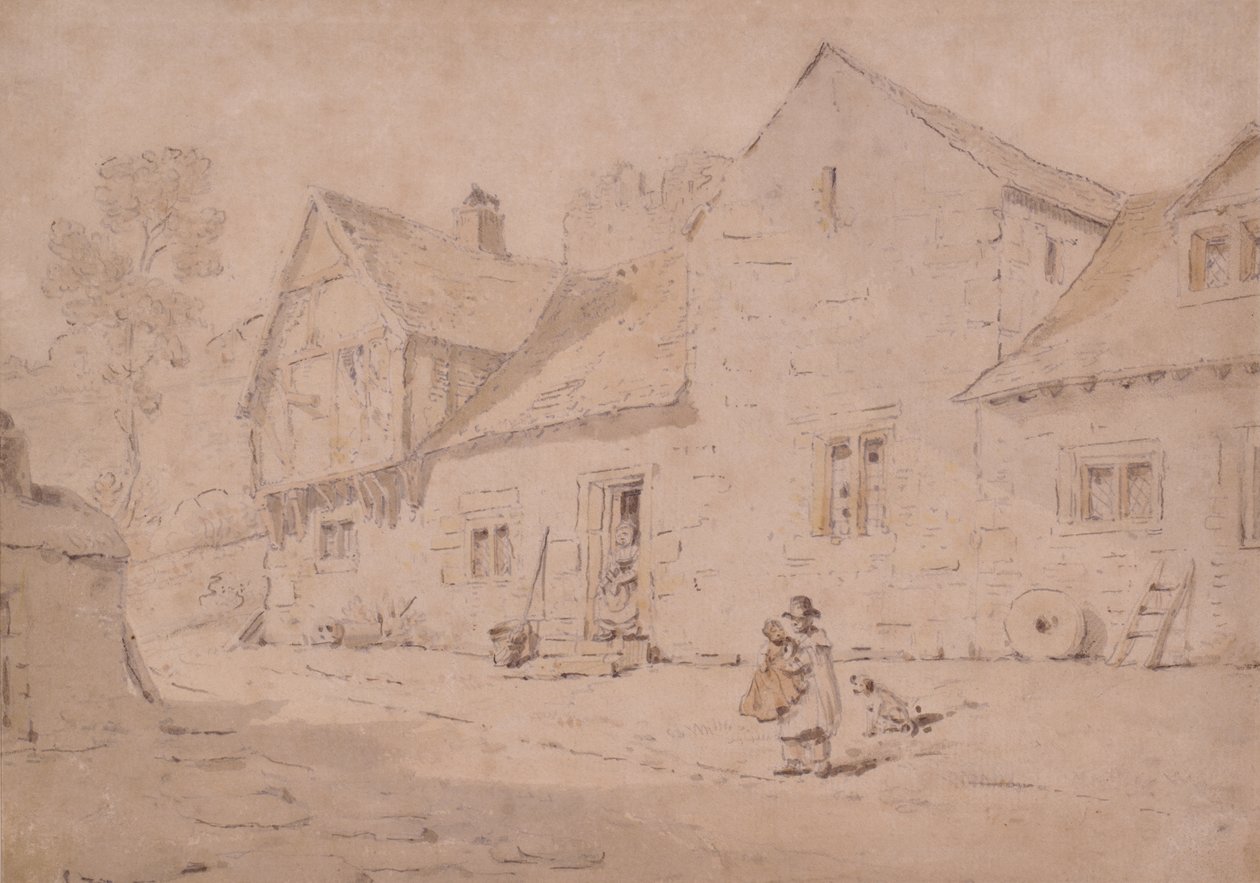 Village Scene, Kent av William Alexander