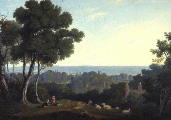 Scen i Vale of Marlow av William Alfred Delamotte