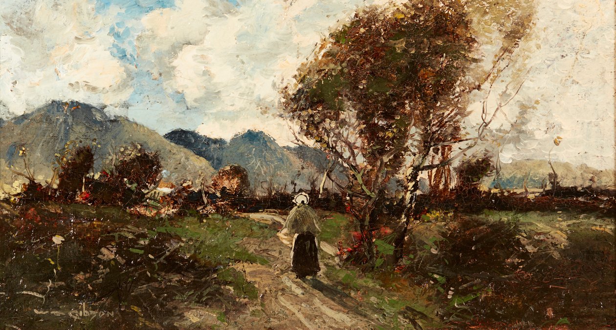 Homeward Bound (olja på duk) av William Alfred Gibson
