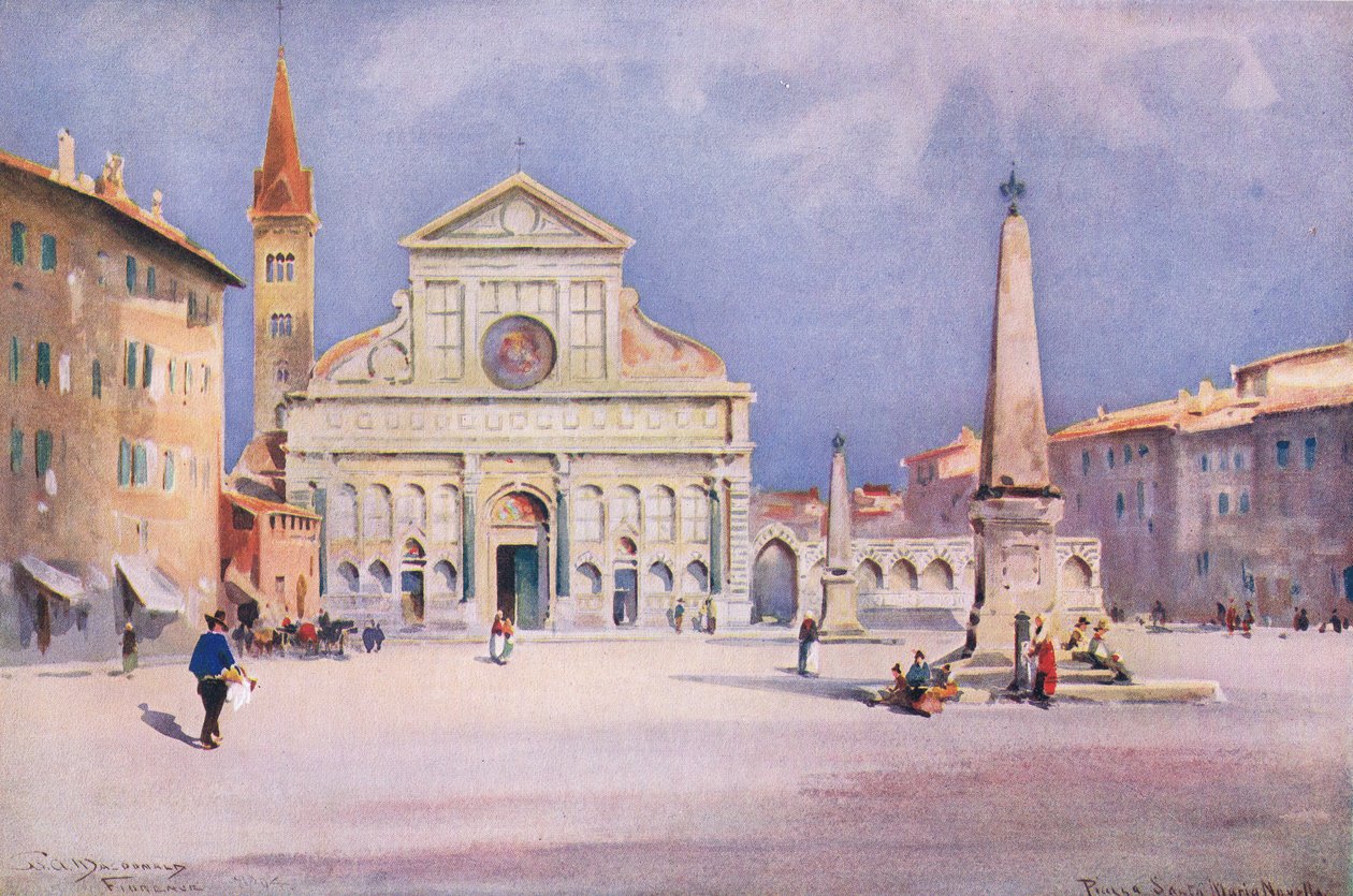 Piazza S. Maria Novella, Florens, från Hutchinson