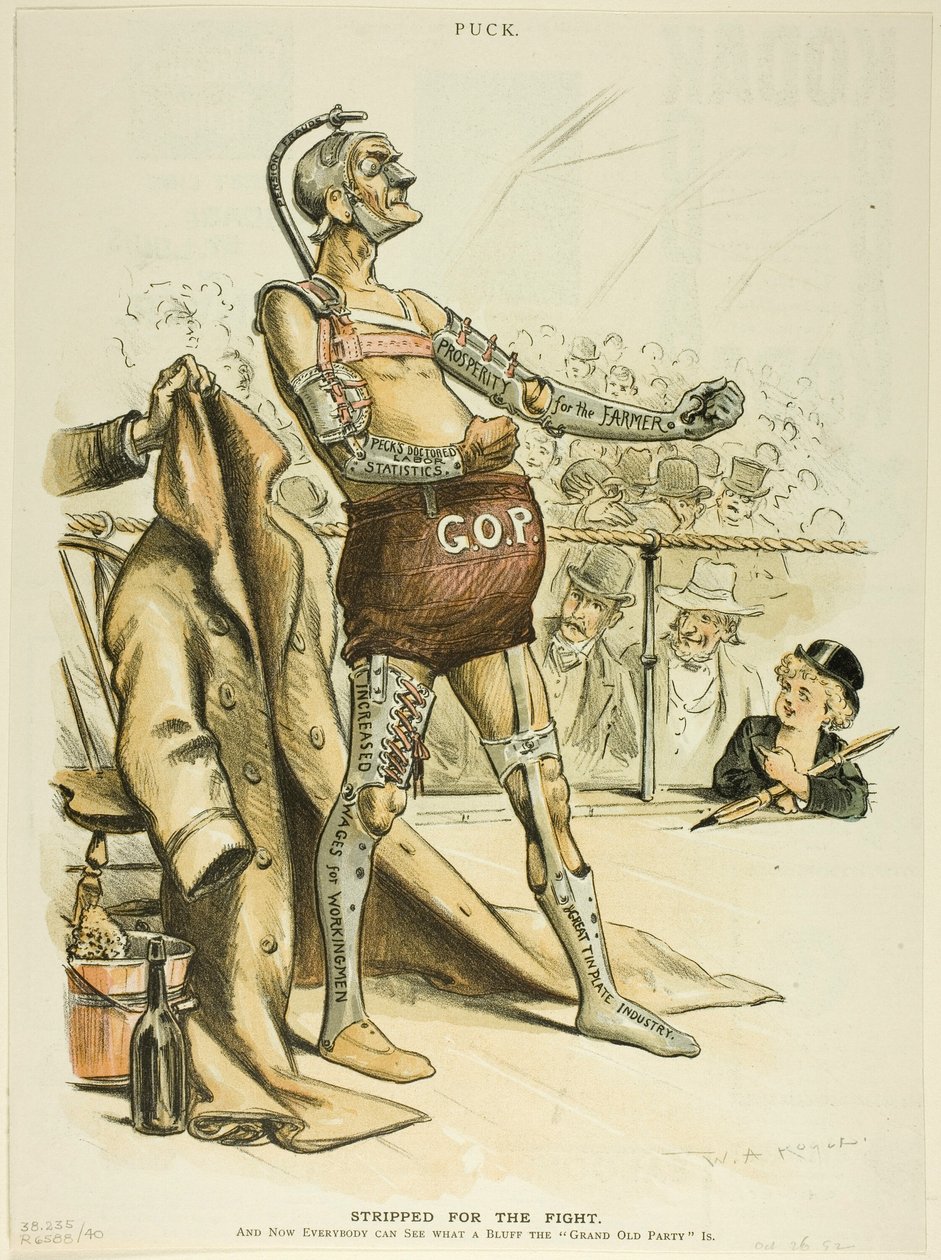 Stripped for the Fight, från Puck av William Allen Rogers