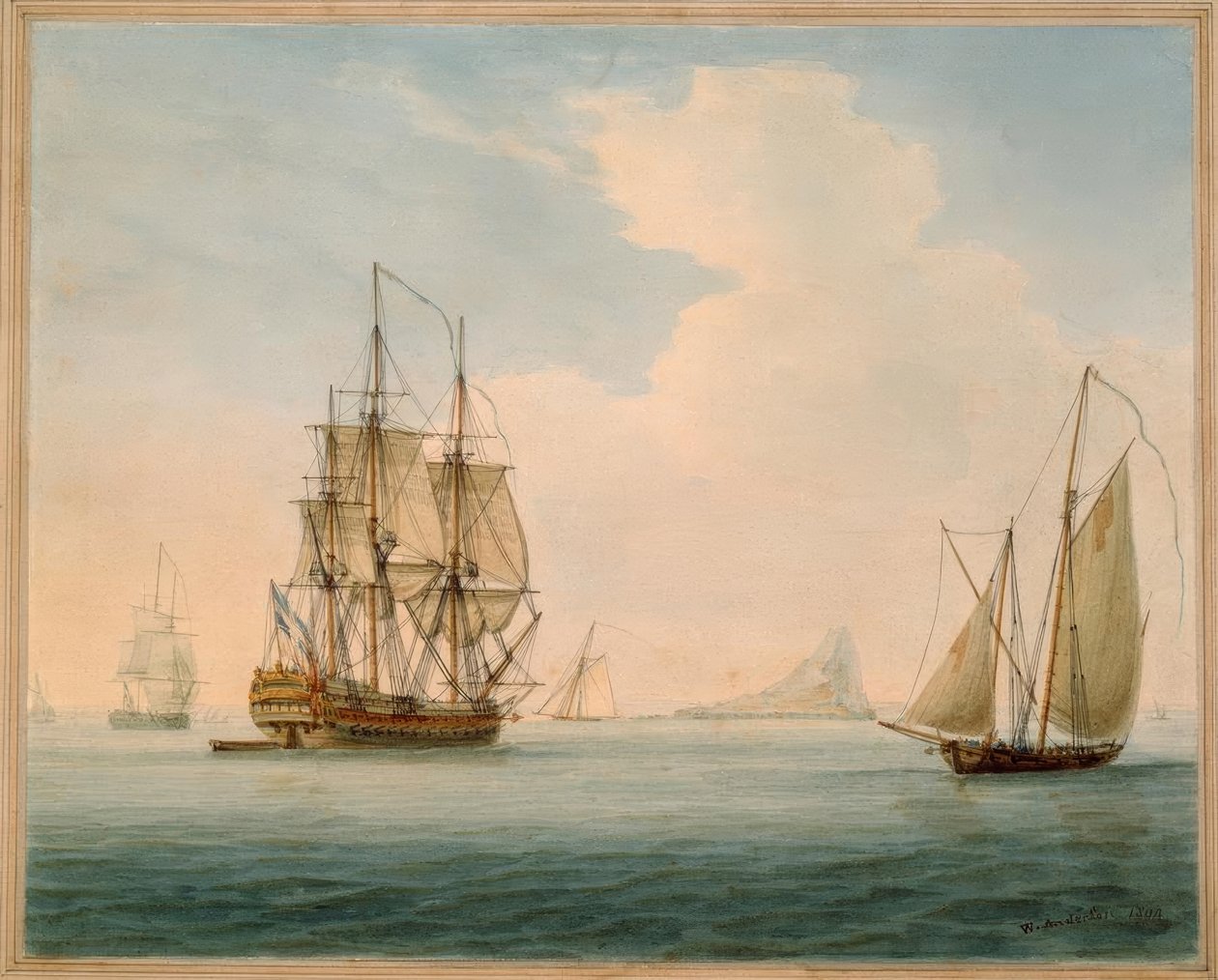 Brittisk krigsman / Akvarell av W.Anderson, 1804 av William Anderson