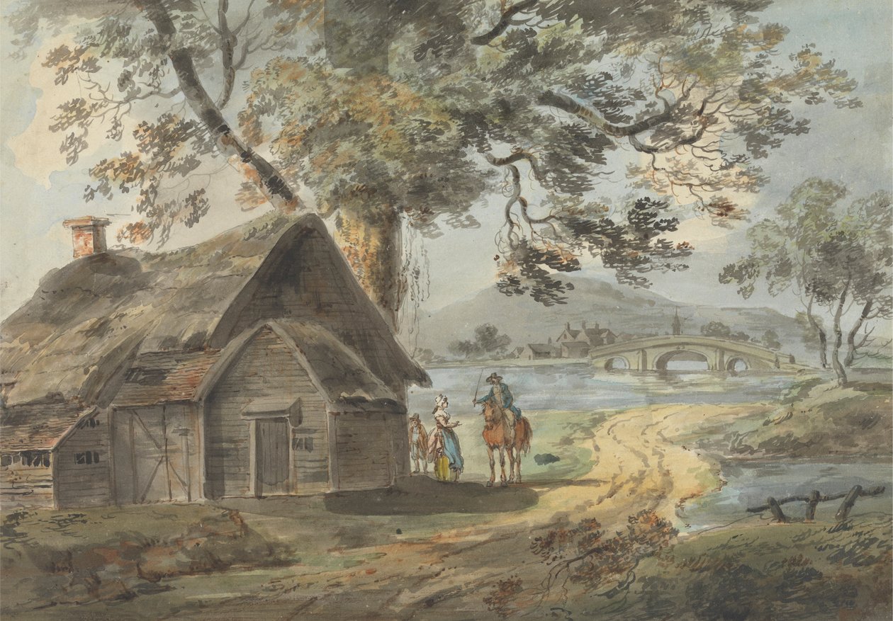 Man till häst och andra figurer av William Anderson