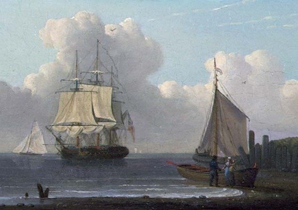 Fraktscen (olja på duk) av William Anderson