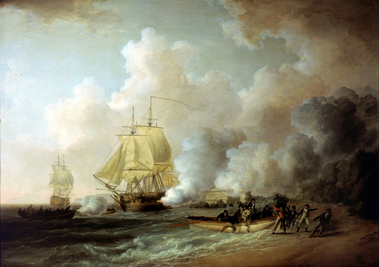 Britternas erövring av Fort Louis (Martinique) den 20 mars 1794 av William Anderson