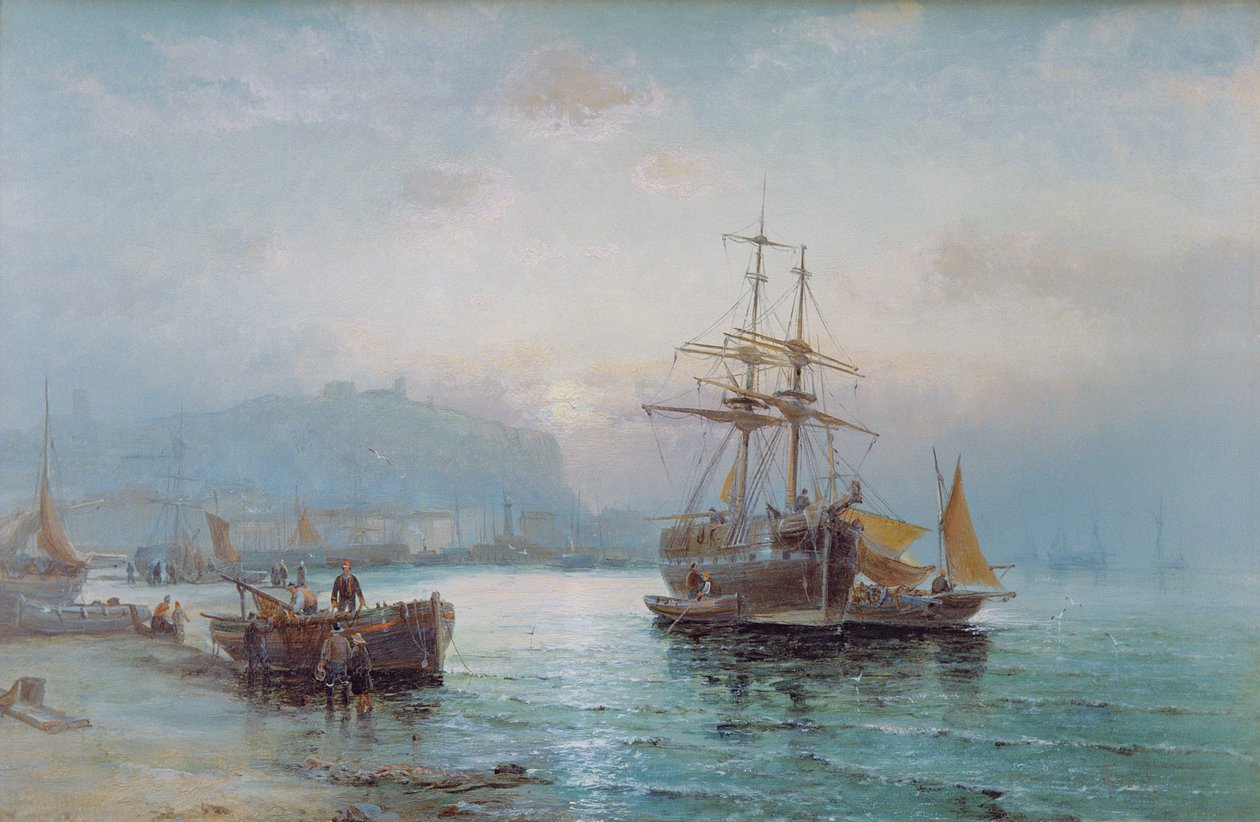 Scarboroughs hamn av William Anslow Thornley