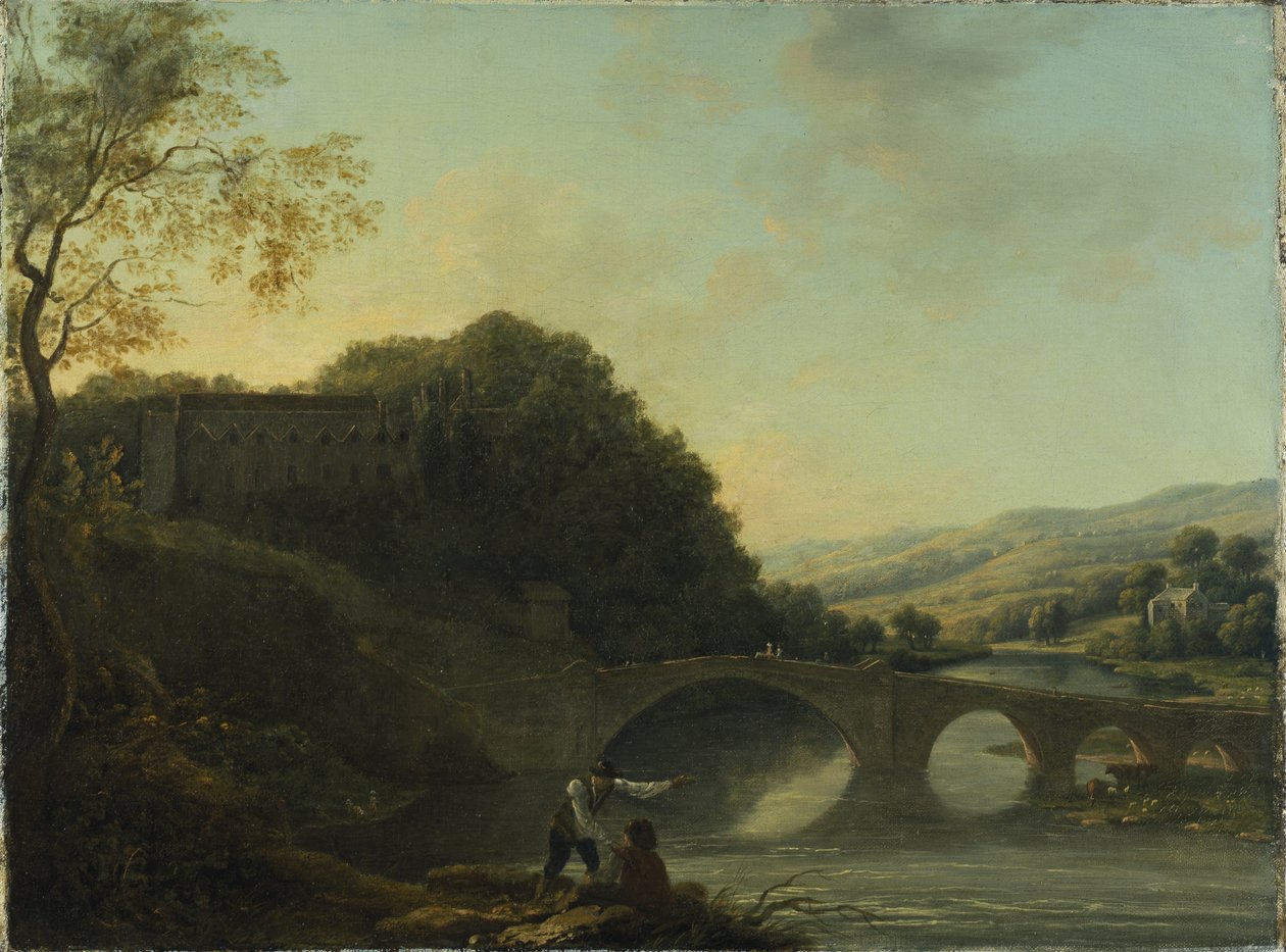 Lismore Castle från öst (olja på duk) av William Ashford