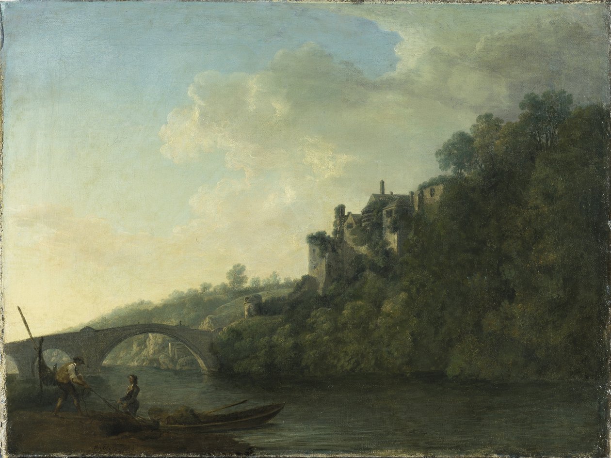 Lismore Castle från väst (olja på duk) av William Ashford