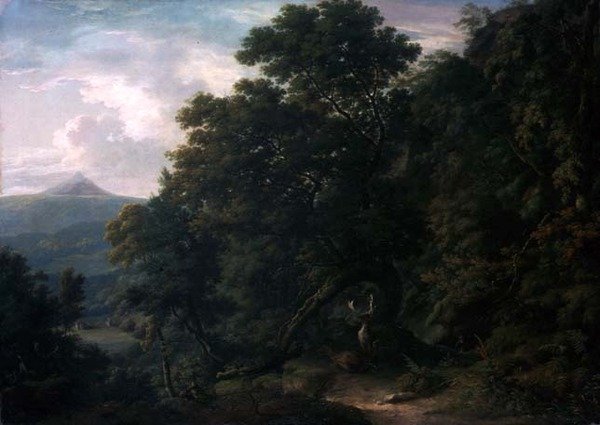Vy över Powerscourt Demesne (olja på duk) av William Ashford