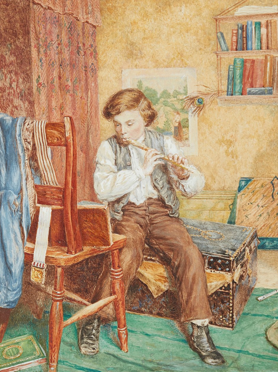 Den unge musikern (akvarell) av William B. Bunney