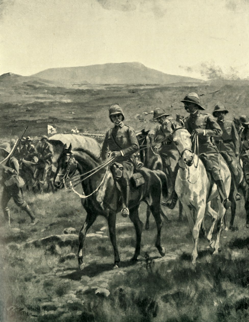 Lord Roberts och Staff on the Veldt Approaching Pretoria, 1901. av William Barnes Wollen