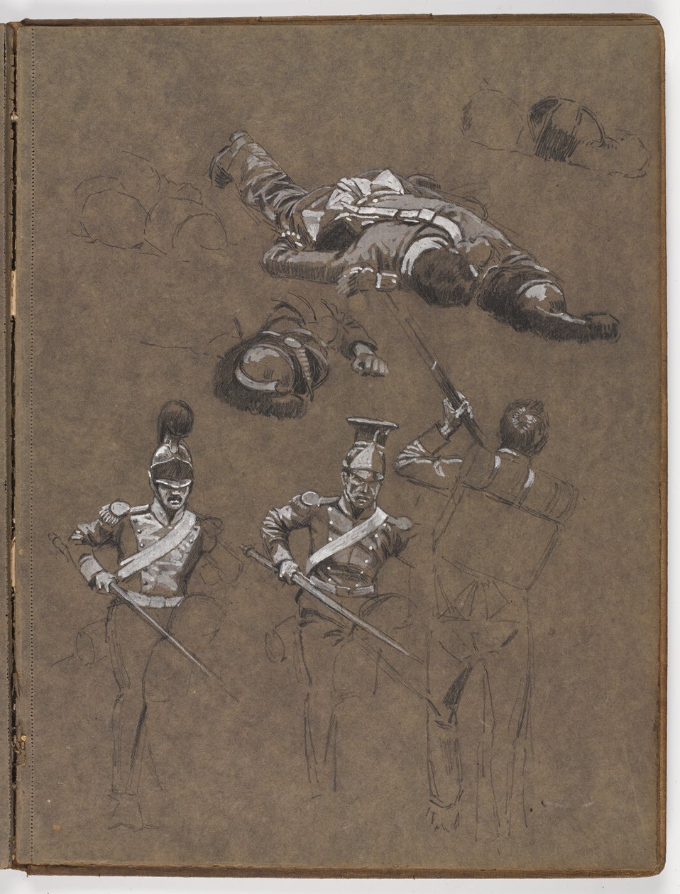 Studier för oljemålningen, ?Flaggan: Albuhera, 16 maj 1811? av William Barnes Wollen