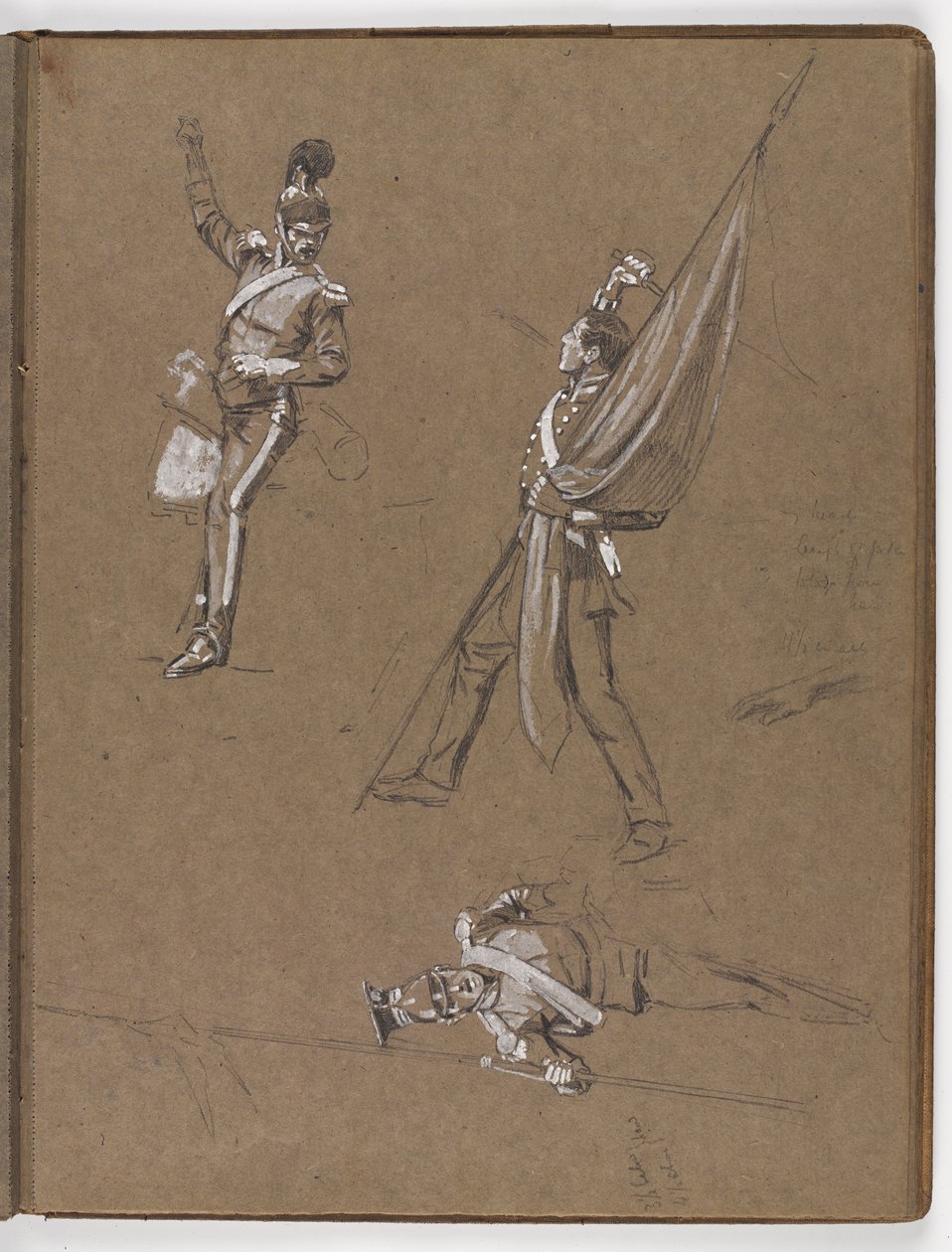 Studier för oljemålningen, ?Flaggan: Albuhera, 16 maj 1811? av William Barnes Wollen