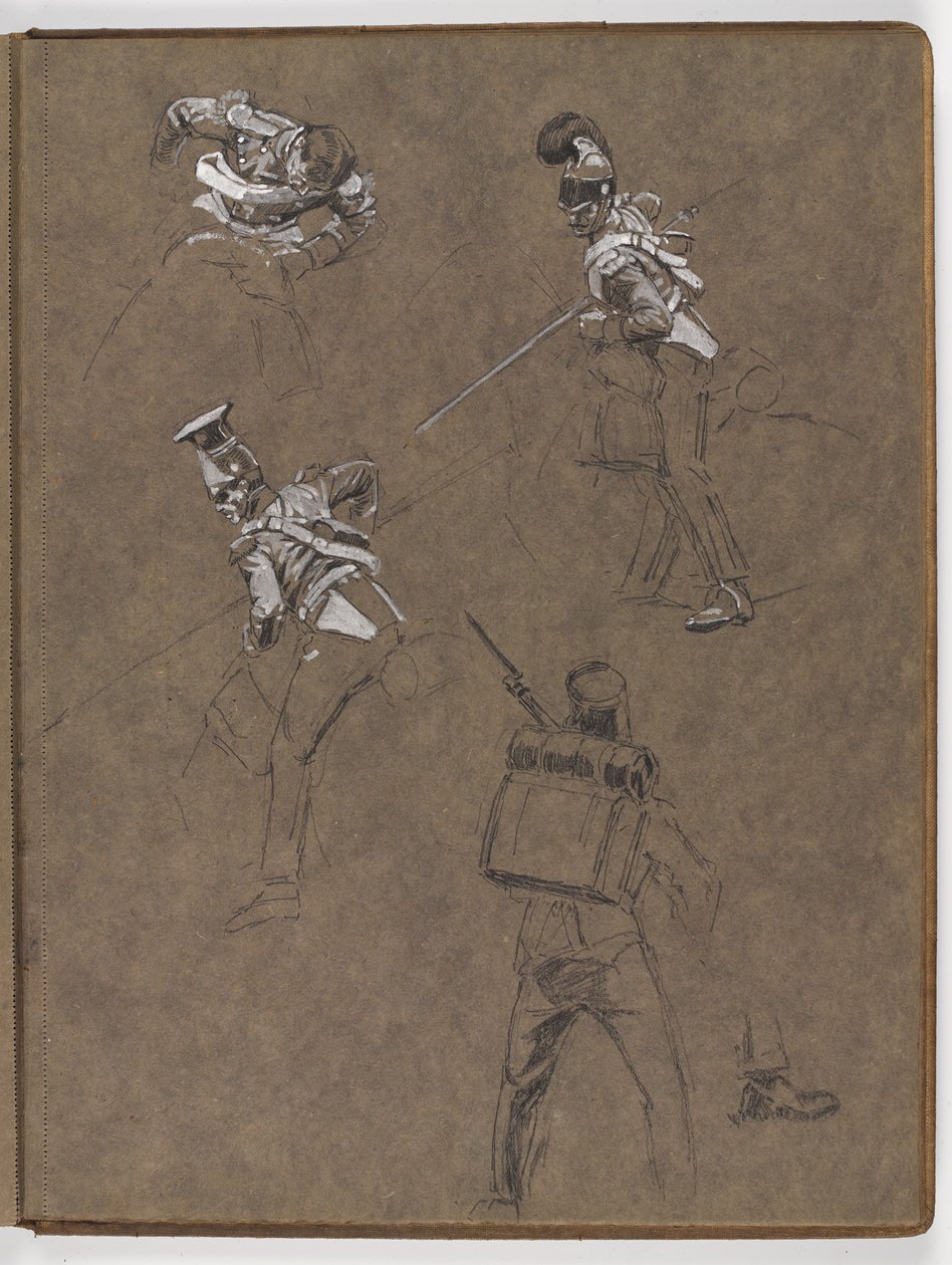 Studier för oljemålningen, ?Flaggan: Albuhera, 16 maj 1811? av William Barnes Wollen