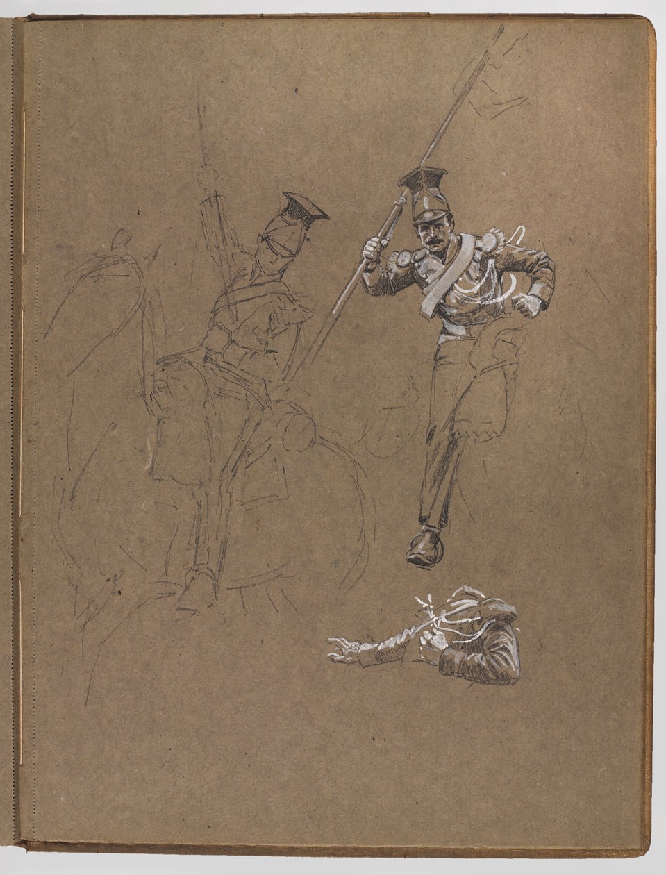 Studier för oljemålningen, ?Flaggan: Albuhera, 16 maj 1811? av William Barnes Wollen