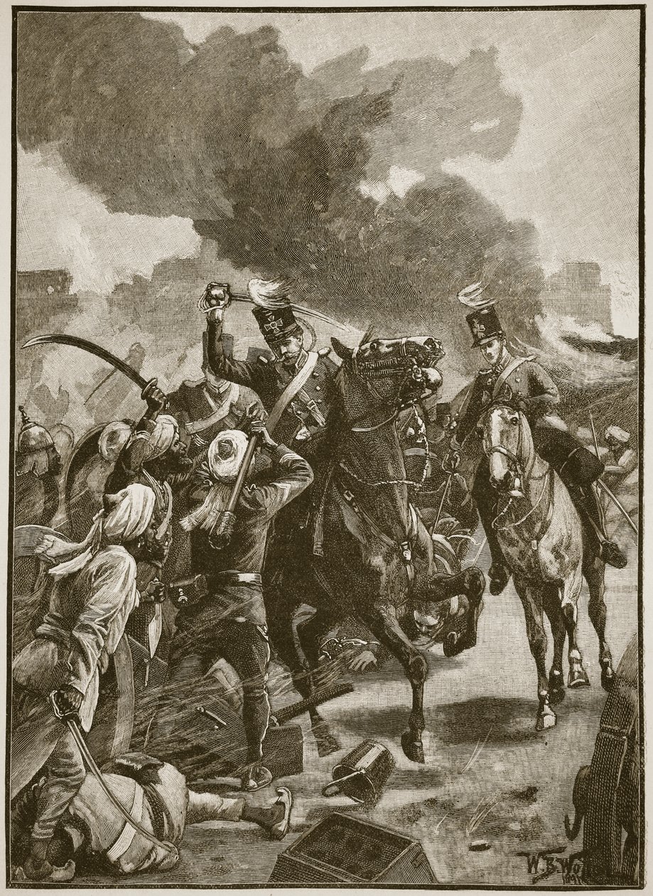 Thackwell vid Sobraon, 1846, illustration från Cassell