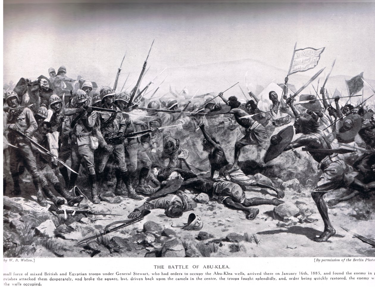 Slaget vid Abu Klea, 17 januari 1885, illustration från 
