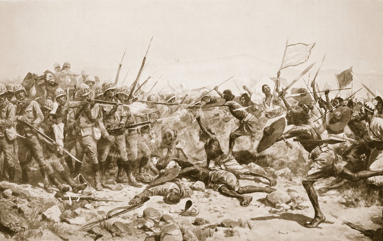 Slaget vid Abu Klea, 17 januari 1885, illustration från 