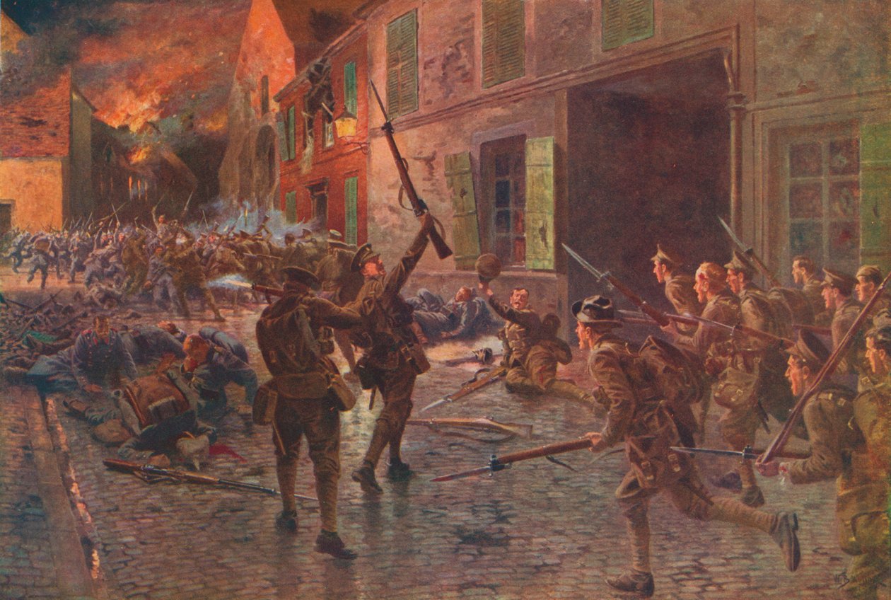 Coldstream-vakterna vid Landrecies, augusti 1914, 1915 1928 av William Barnes Wollen
