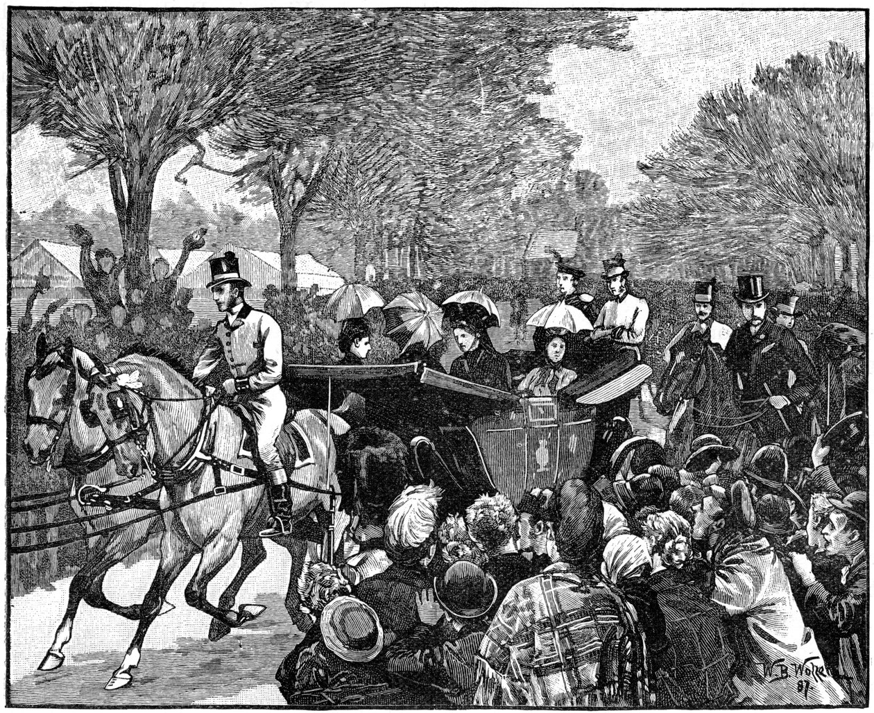 Queens besök i Victoria Park, London, 1887, 1900. av William Barnes Wollen