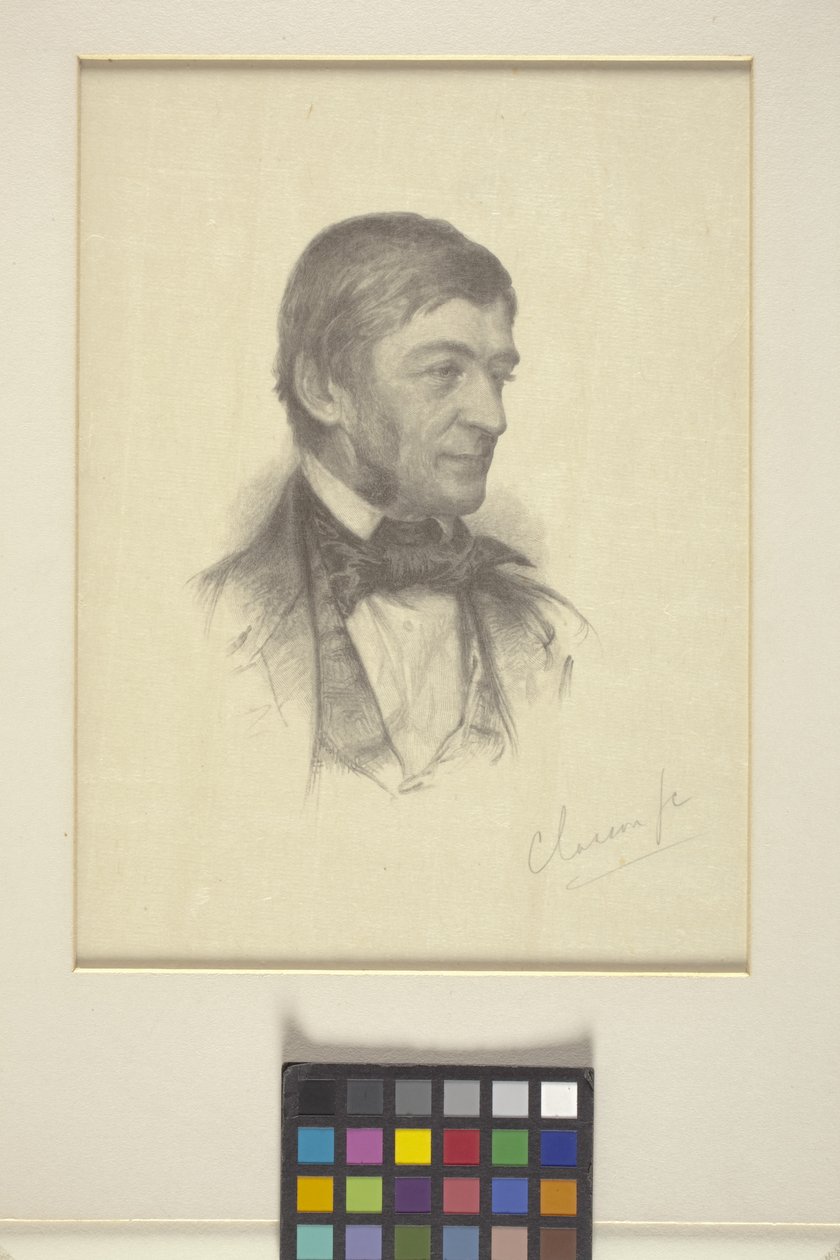 Porträtt av Ralph Waldo Emerson (trägravyr) av William Baxter Palmer Closson