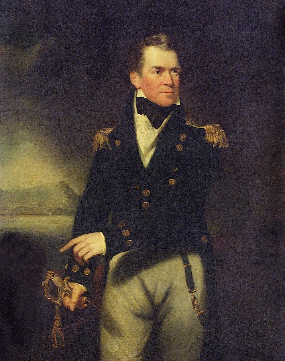 Kapten Sir George Ralph Collier (1774-1824), ca 1814 (olja på duk) av William Beechey