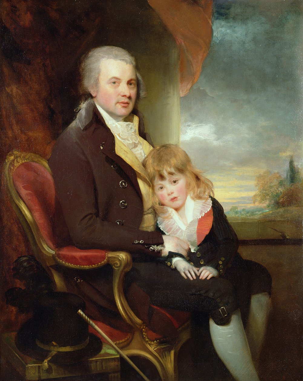 Edward George Lind och hans son, Montague av William Beechey