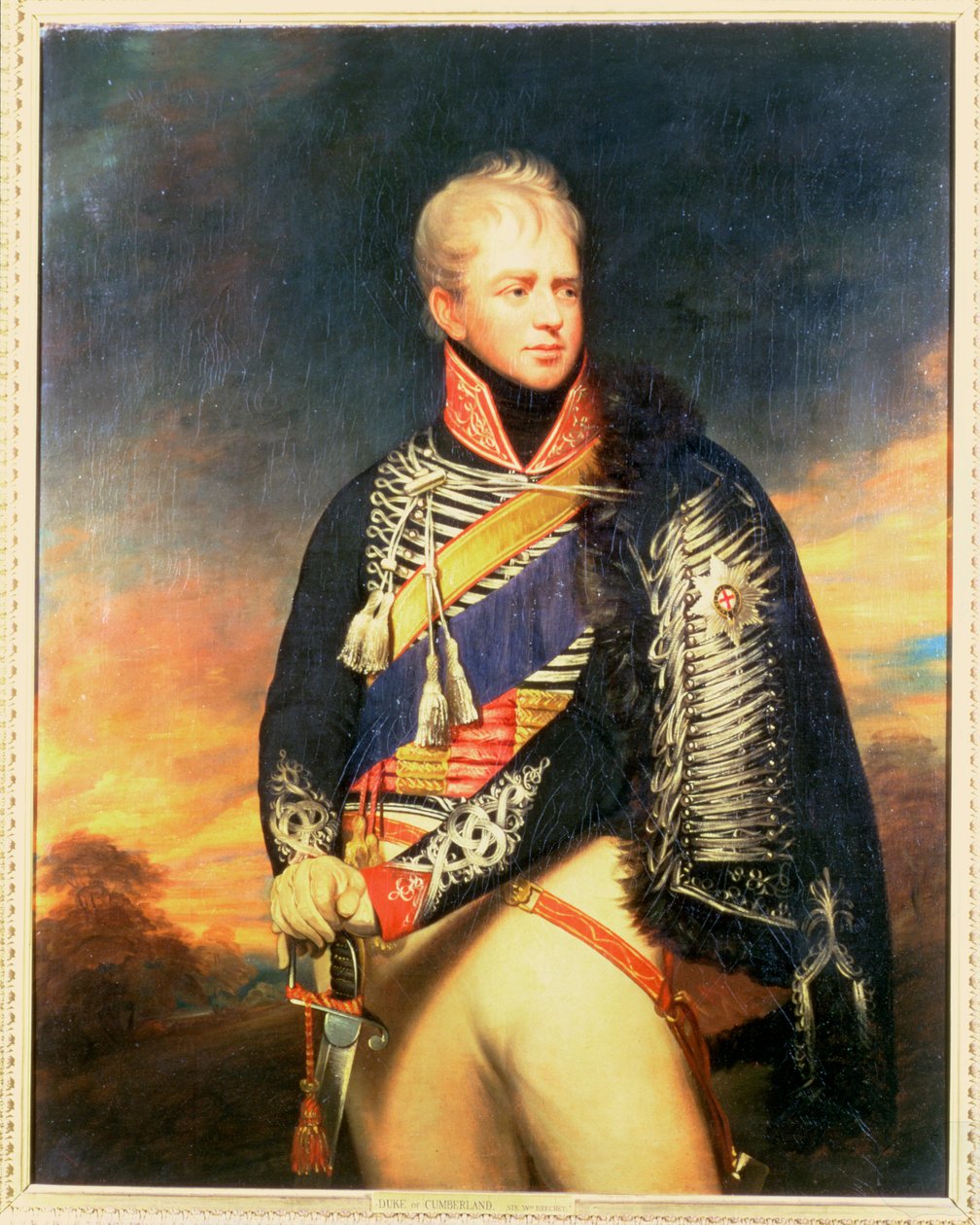Porträtt av Ernest, hertig av Cumberland och kung av Hannover (1771-1851) (olja på duk) av William Beechey