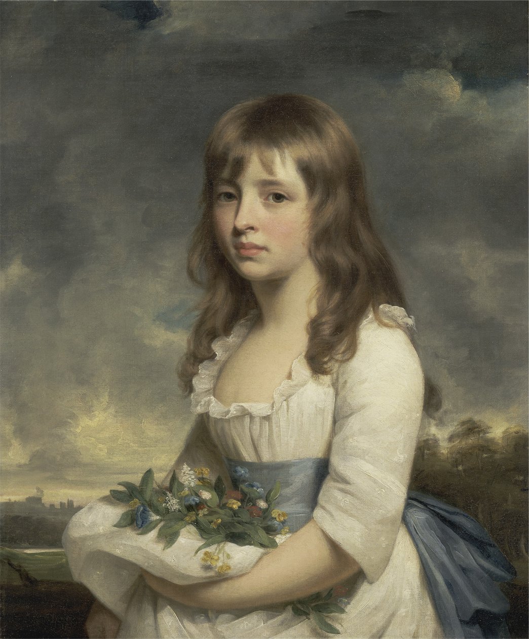 Porträtt av en flicka, ca 1790 (olja på duk) av William Beechey