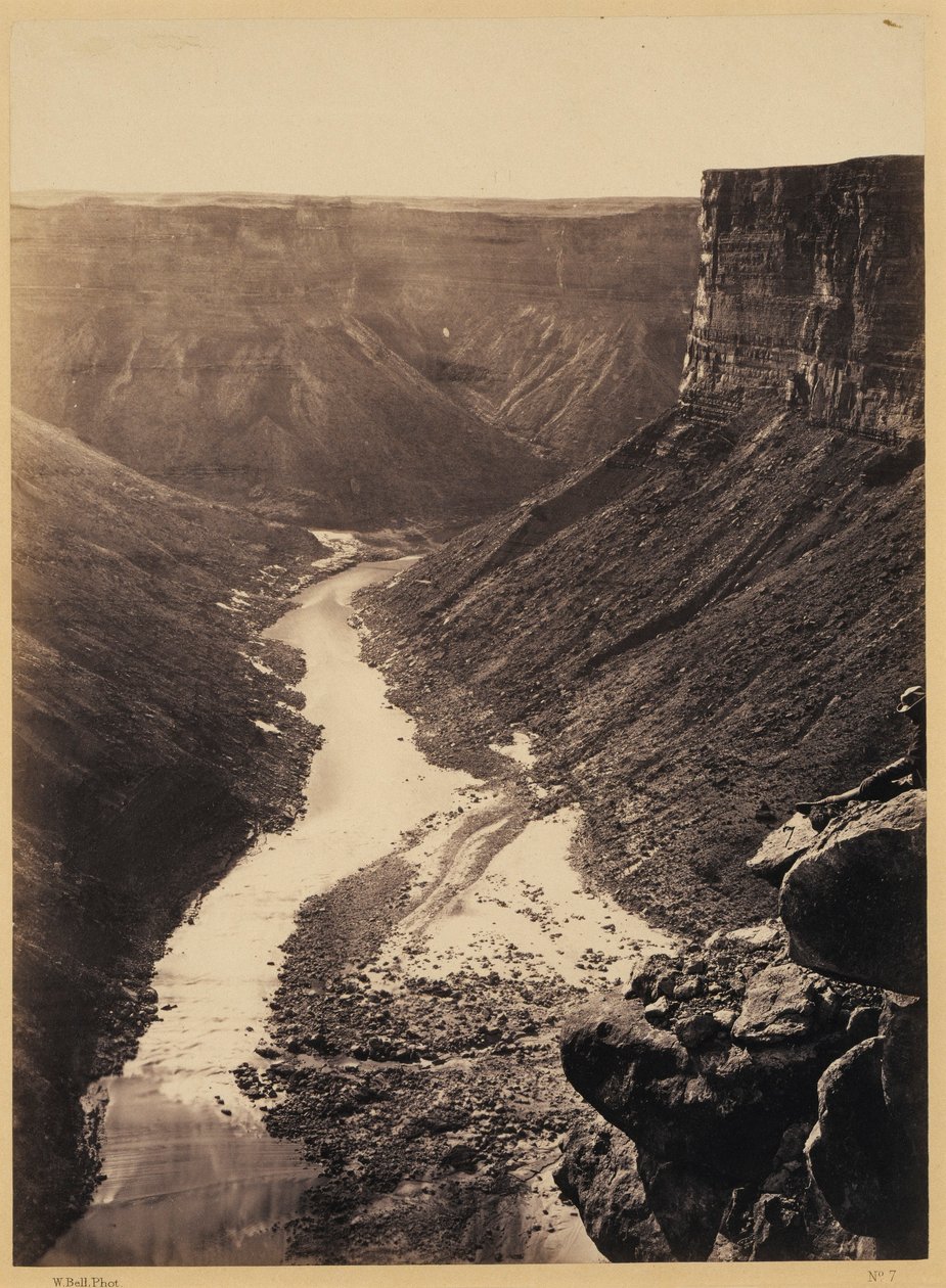 Grand Cañon, Coloradofloden, nära Paria Creek, mot väster av William Bell