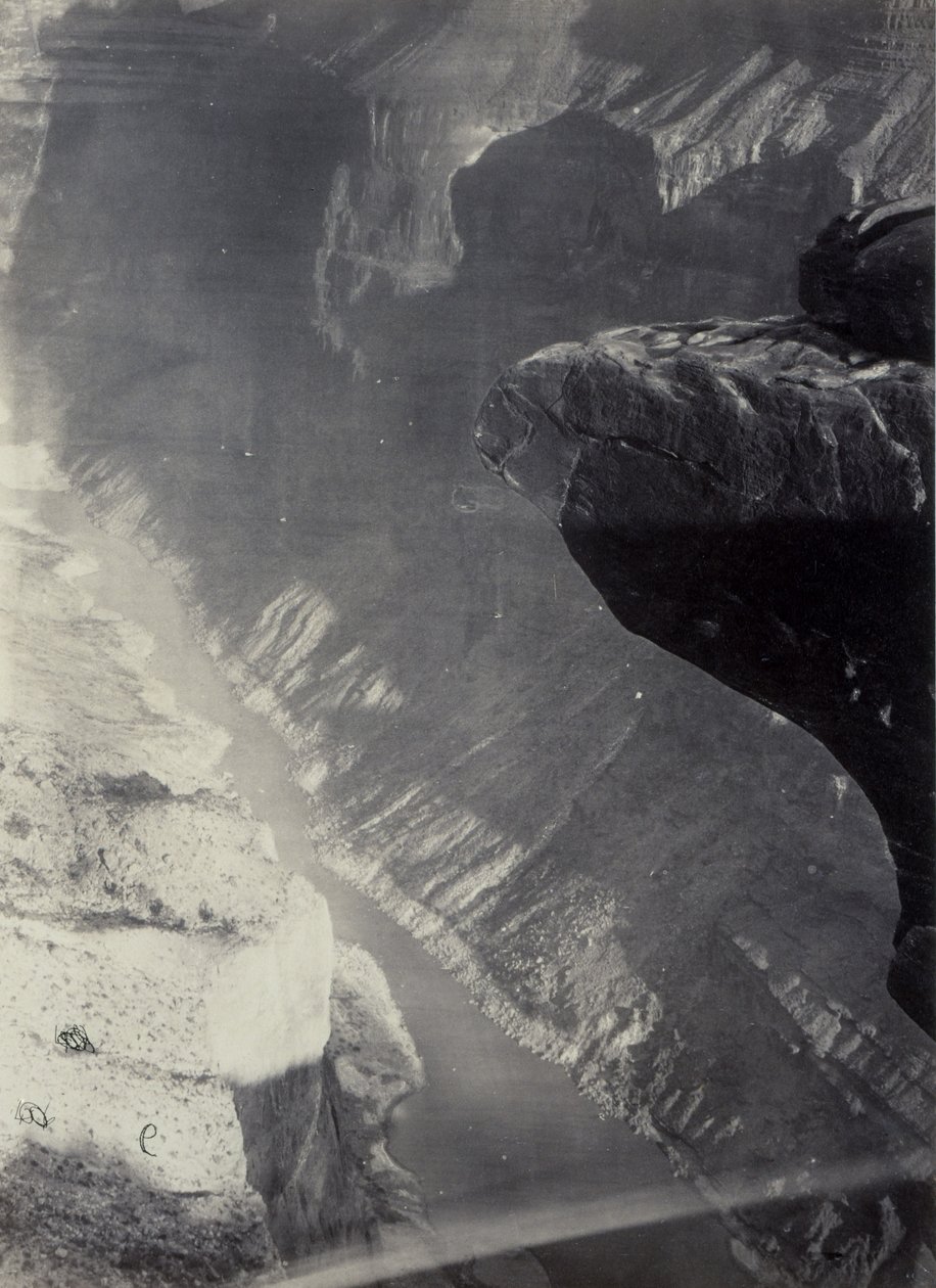 Ser söderut in i Grand Cañon, Coloradofloden, Sheavwitz Crossing av William Bell