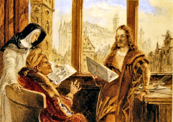 Albrecht Durer i Nürnberg (akvarell på papper) av William Bell Scott