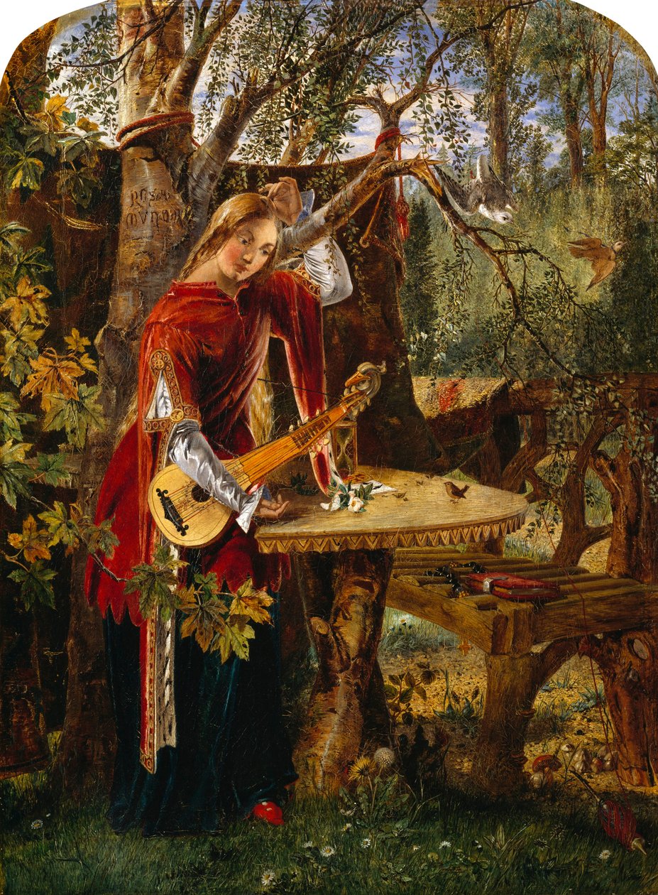 Fair Rosamond Alone in her Bower (olja på duk) av William Bell Scott