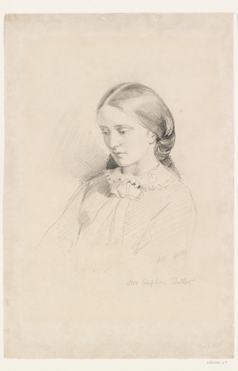 Josephine Butler, tidig feministisk kampanjledare, 1856 av William Bell Scott