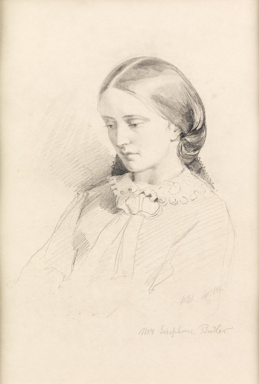 Josephine Butler, tidig feministisk kampanjledare, 1856 av William Bell Scott